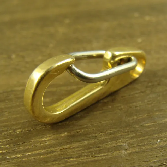 1" Solid Brass Snap Spring Hook Keychains Hook Clip Key Holder 26mm Brass Clasp