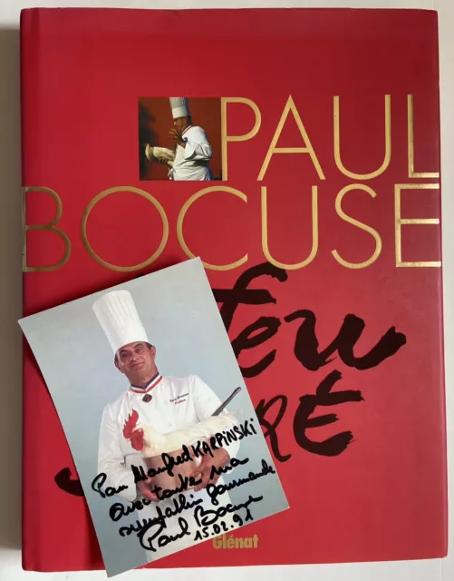 Paul Bocuse signiert Karte Koch Original Unterschrift Autogramm Signed