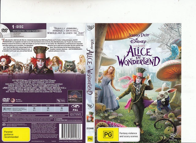 ALICE IN WONDERLAND 2 Movie Collection [DVD] Johnny Depp/Mia Wasikowska