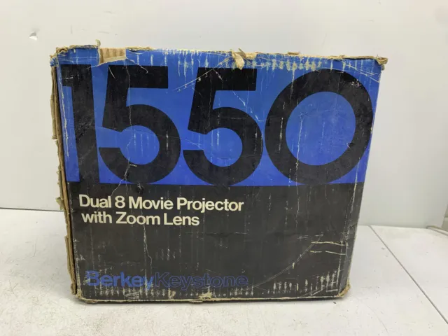 Keystone Berkey Super Dual 8 Movie Projectors Model 1550 Vintage