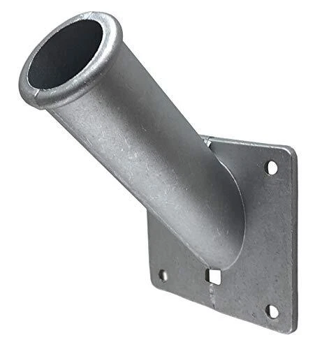 Aluminum Flag Pole Bracket Mount - Fits Most 1.25 Inch Flag Poles - Gray