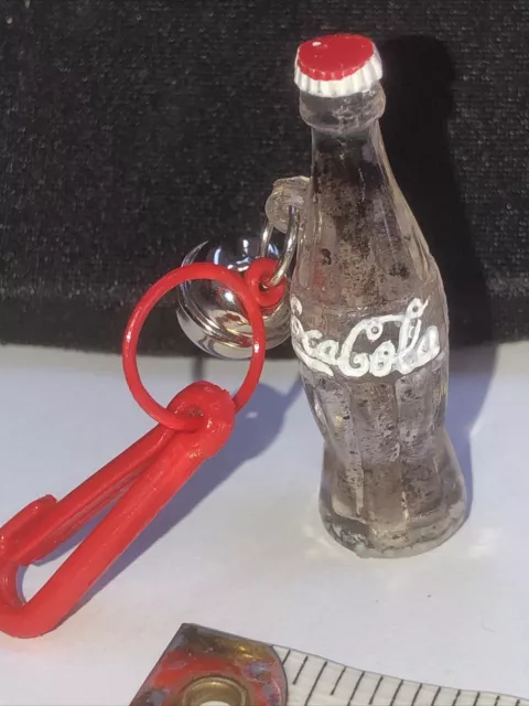 Vintage 1980s Plastic Bell Charm Coke Bottle 80s Charm Necklace