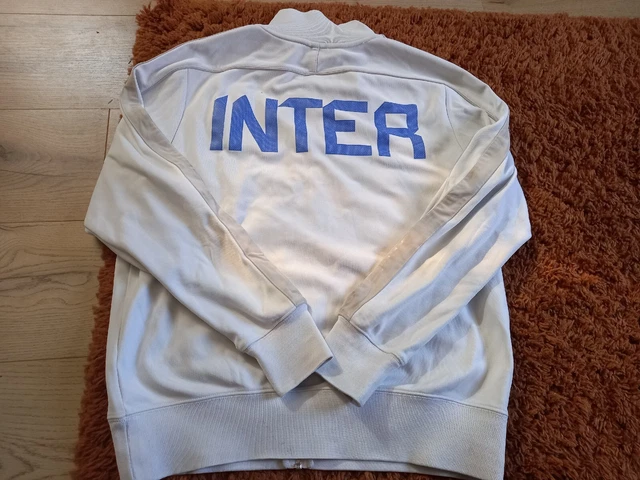 TUTA NIKE VINTAGE Inter Milan da uomo bianca media allenamento top