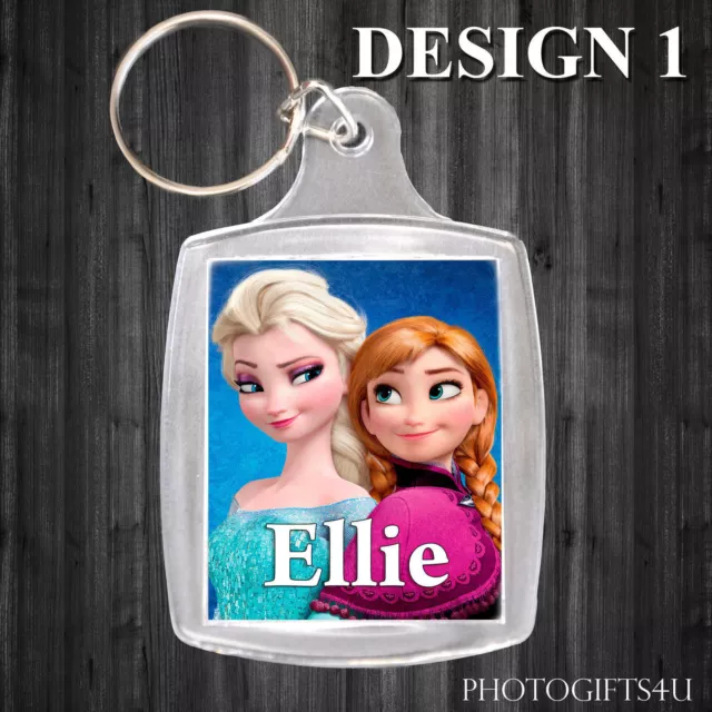 PERSONALISED FROZEN KEYRING / BAG TAG WITH YOUR NAME - LARGE 35x45mm