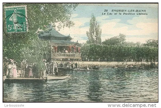 95 ENGHEIN LES BAINS - le lac et le pavillon chinois.