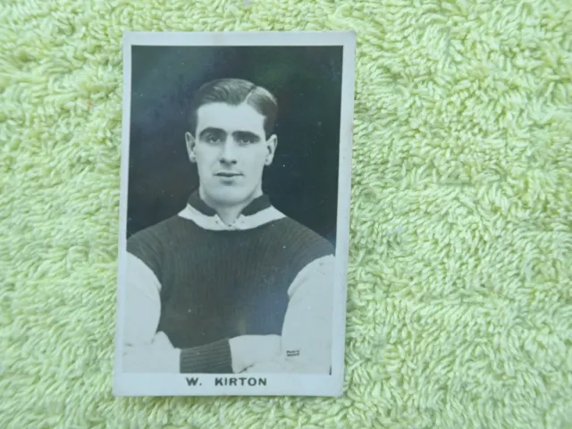 THOMPSON ADVENTURE SIGNED REAL PHOTO Football Trade Card W Kirton Aston Villa
