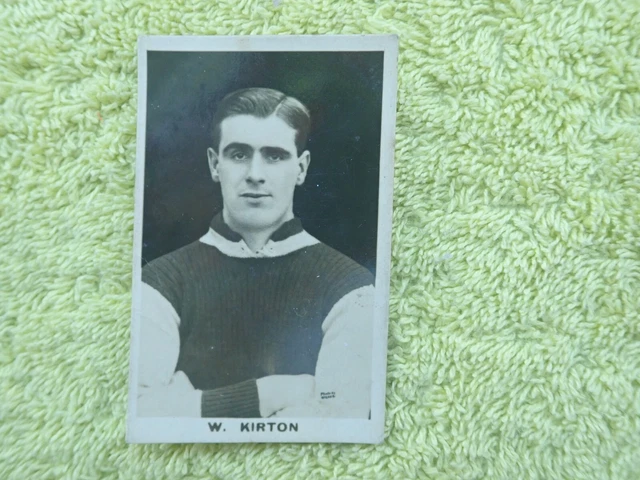 THOMPSON ADVENTURE SIGNED REAL PHOTO Football Trade Card W Kirton Aston Villa