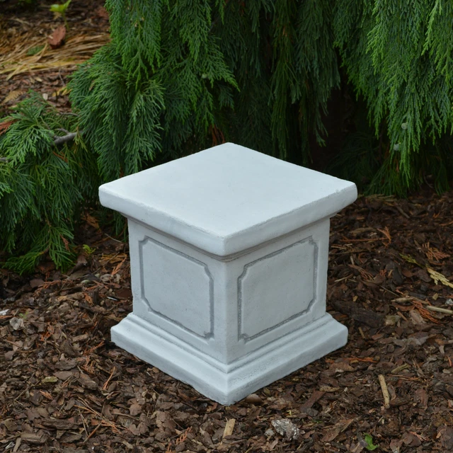 Support Statue Extérieur Socle Pierre Massive Décoratif 21cm - Résistant Gel - Décoration Jardin Extérieur Décoration Extérieur Pierre