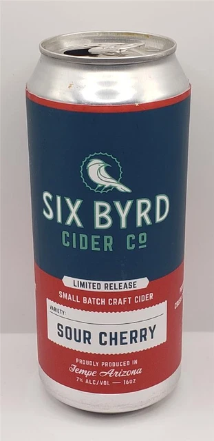 Craft Beer Can Crush Craft Cider Company Six Byrd Sour Cherry Limited Release