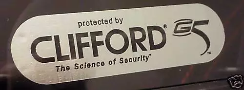 2x Clifford G5 Car Alarm Internal Window Stickers Decal. Bargain Buy!!