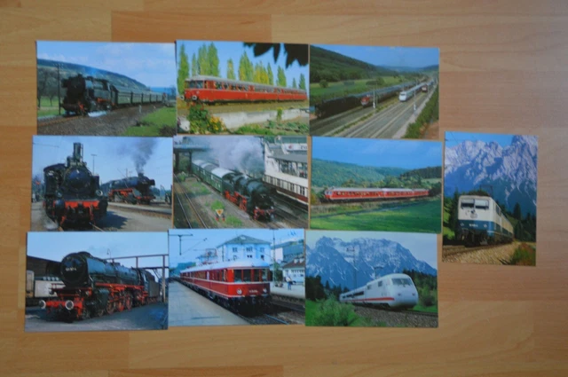 10 ANSICHTSKARTEN EISENBAHN Lokomotive Triebwagen Railway Deutschland