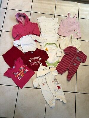 Baby girl's bundle of clothes 0-3 months 17 items