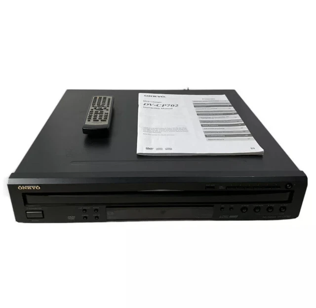 ONKYO DVCP702 6DISC DVD/CD/ Disk Changer w/ Remote & Manual *READ