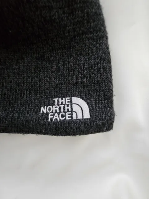 THE NORTH FACE Cap Hat Adult One Size Beanie Ribbed Ski Winter Black ...