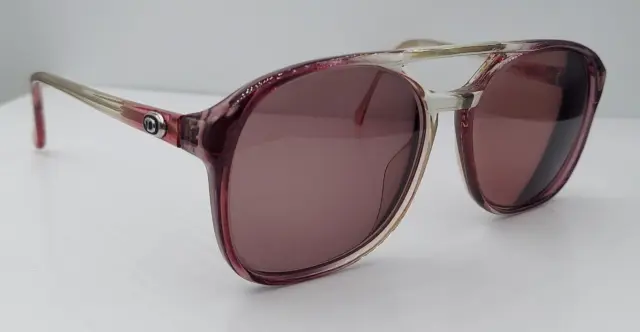 Vintage Diplomat Alan Burgundy Translucent Pilot Sunglasses FRAMES ONLY
