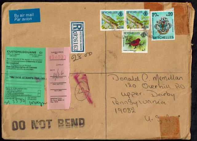 Seychelles 1980 Postal Agency Cover to Collector