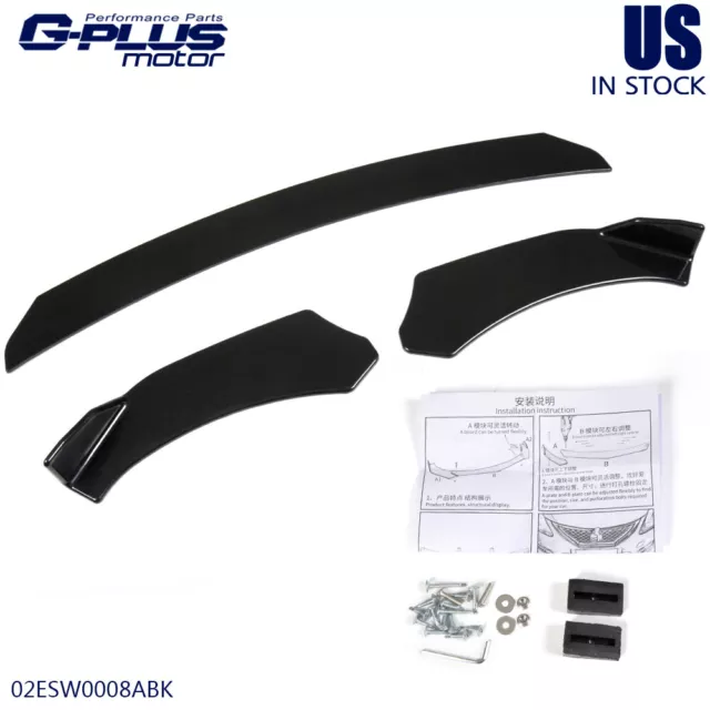 Universal Front Bumper Lip Chin Spoiler Splitter Fit For Honda BMW Audi