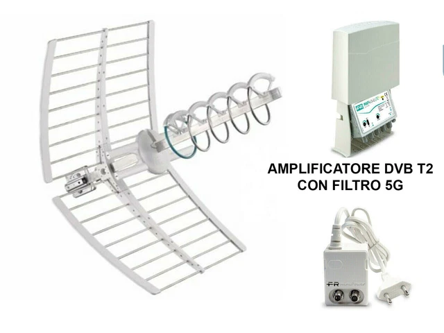 KIT Antenne TNT extérieure UHF-VHF-FM Camping Batea