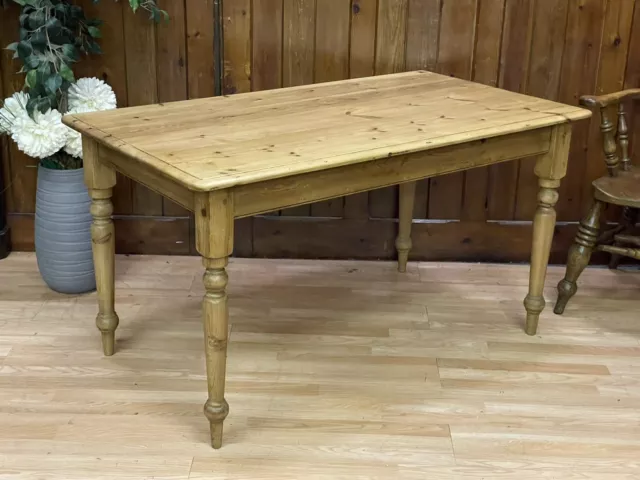 Rustic Farmhouse Pine Dining Table  Vintage Pine Shop Kitchen Table  Desk