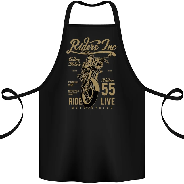 Grembiule Riders Inc Moto Cafe Racer Bicicletta Biker Cotone 100% Biologico