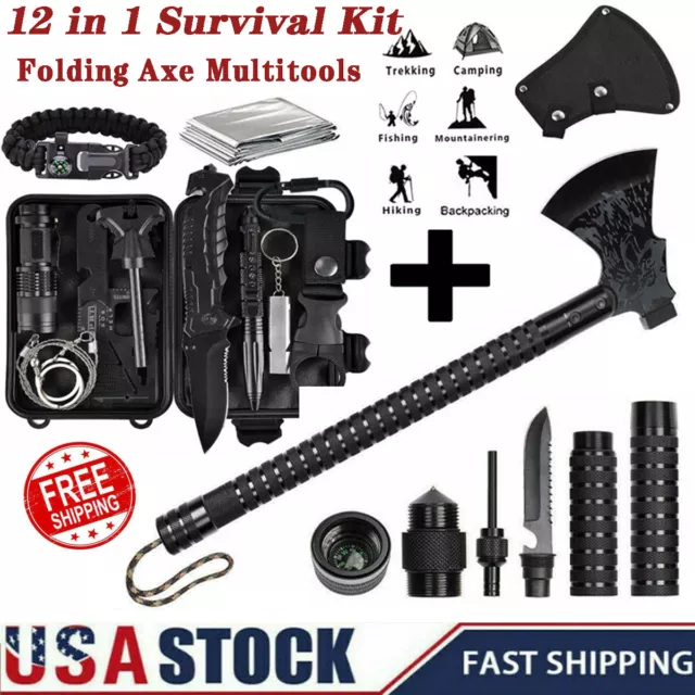 Camping Axe Survival Kit Axe Outdoor Tactical Hunting Hatchet Emergency Gear Set