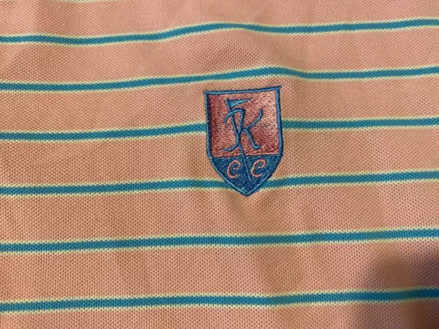 Peter Millar Summer Comfort XL Pink Blue Kalamazoo Polo Shirt Country Club A23 3