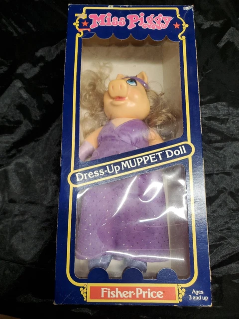 1981  MISS PIGGY DRESS-UP MUPPET DOLL 14" FISHER PRICE Jim Henson