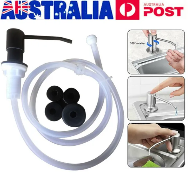 1.2M Sink Soap Dispenser Kitchen Stainless Steel Hands Liquid Pump Bottle Tube