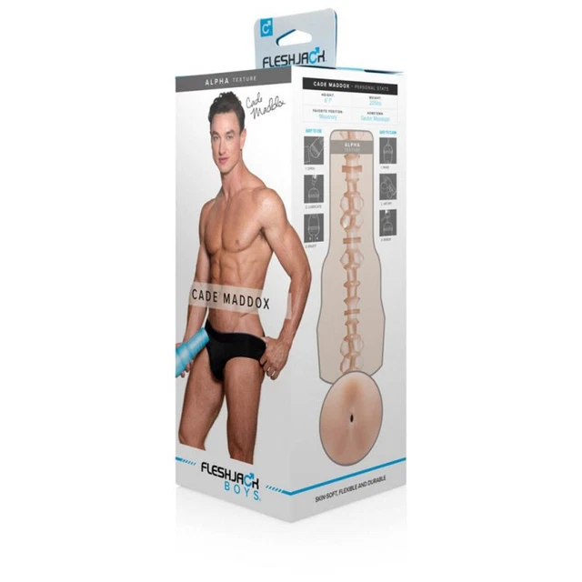 Fleshjack boys cade maddox masturbatore maschile ano iper realistico nero in sup