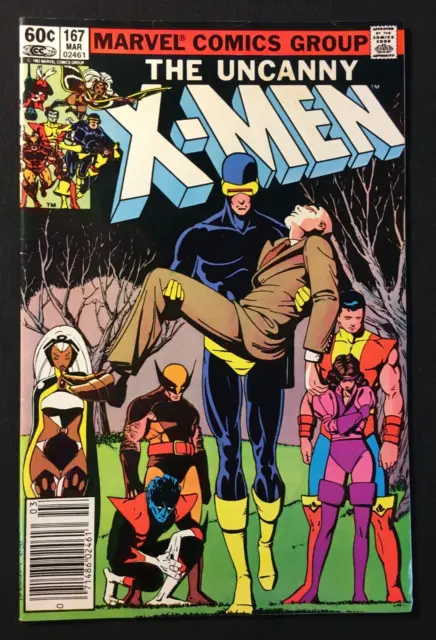Uncanny X Men 167 NEWSTAND 1st NEW MUTANTS IN X MEN Vol 1 Wolverine Emma Frost