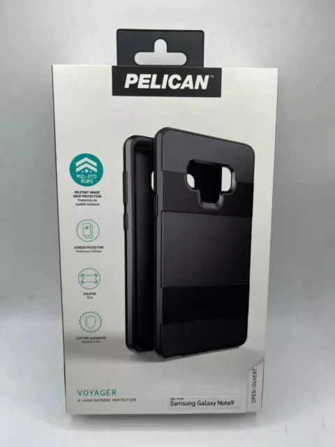 Pelican Voyager Case With Holster for Samsung Galaxy Note 9 Only - Black