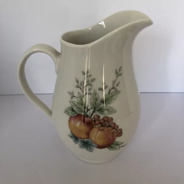 Vintage Syracuse China Carefree Wayside Pitcher with Peaches 7.5" total height