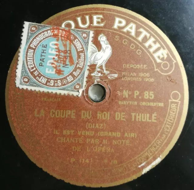 Réf62 Vinyle 78 Tours disque Pathé les cloches de corneville n p 85 diaz