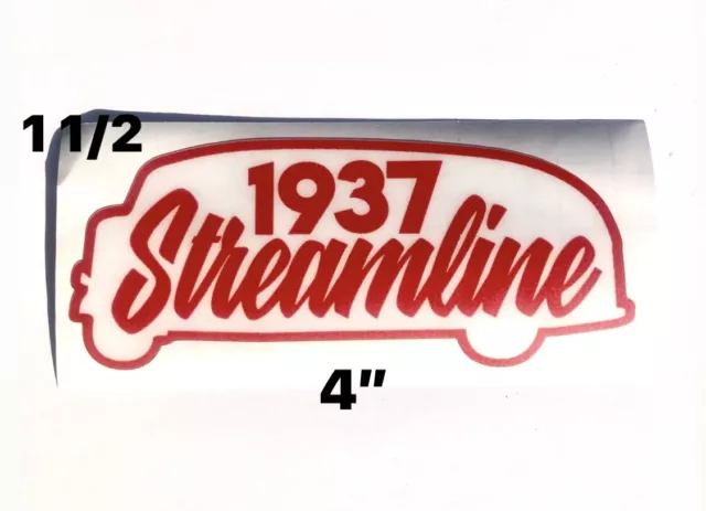 1937 Streamline Red Sticker Made In America 🇺🇸