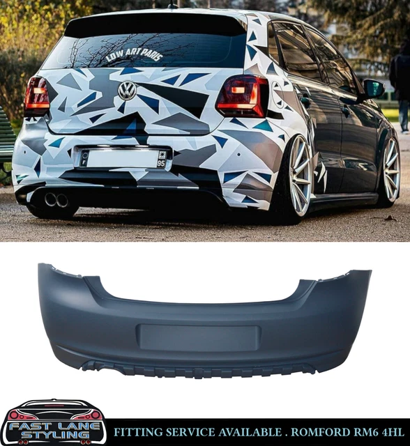 VW POLO MK5 Rear Bumper & Diffuser Conversion Primed R-Line Look 6R ...