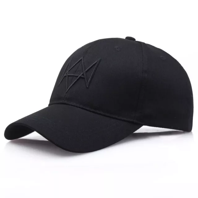 Mens Game Watch Dogs Baseball Cap 3D Embroidery Snapback Hat Adjustable Outdoor