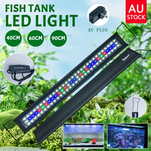 40-90cm Aquarium Light Lighting Full Spectrum Aqua Plant Fish Tank Bar LED Lamp