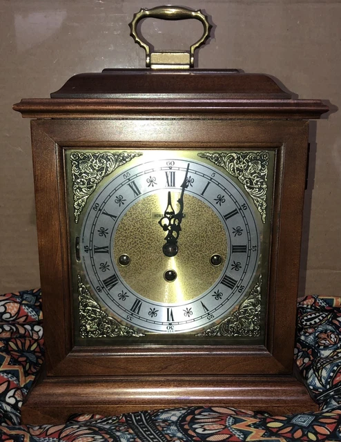 Howard Miller Retirement Clock Co. 340-020 Mantel Clock 2 Jewel German Made!