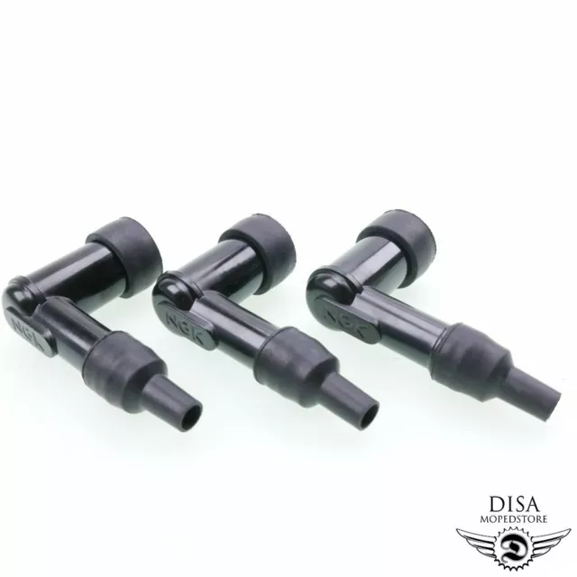 Zündkerzenstecker Set 3 x NGK LB05F für Mofa Moped Mokick Roller Scooter