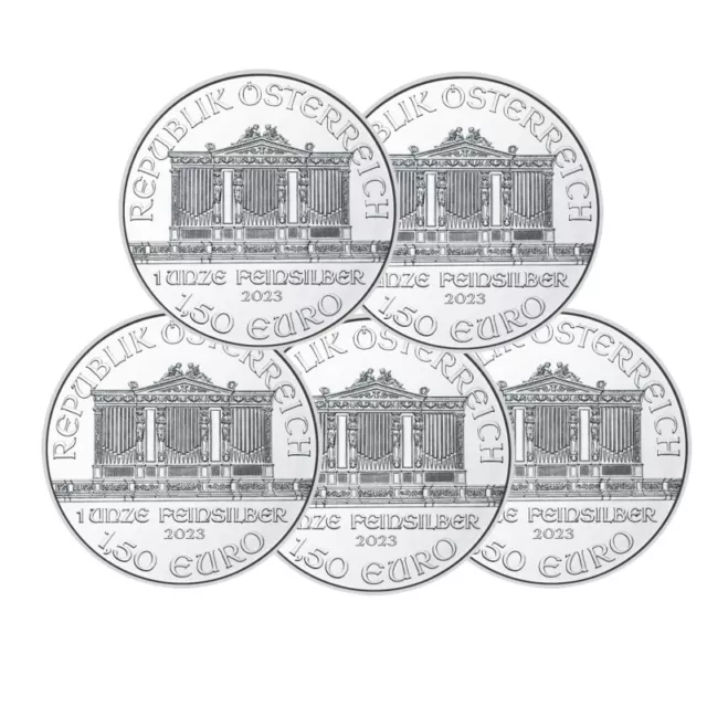 2023 1 oz Austrian Silver Philharmonic Coin (Lot of 5)