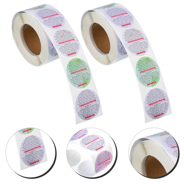 2 Rolls Kerzen-Warnaufkleber Docht Kerzenwarnung Das Schild