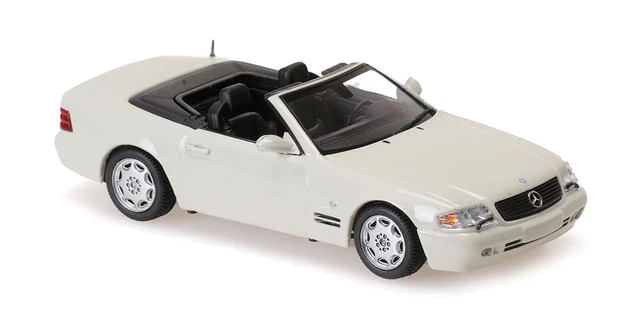 Maxichamps 940033032 Mercedes Benz SL weiss 1999 Maßstab 1:43 Modellauto