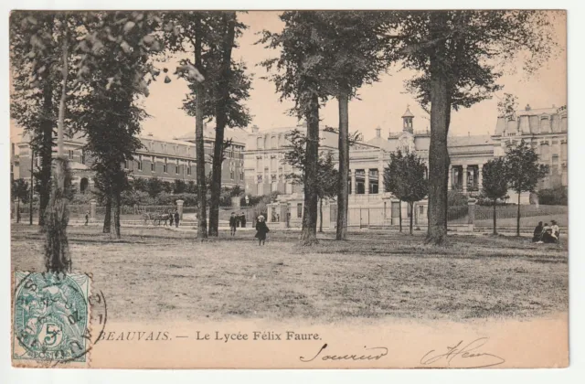 BEAUVAIS - Oise - CPA 60 - le Lycée Félix Faure - vue 3