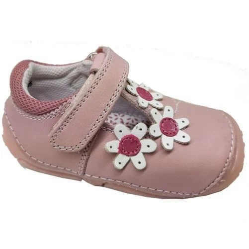 Hush Puppies Rubino Bambino Pre Walker Floreale Ricamato Cinturini Pelle Scarpe