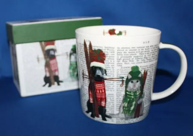 PPD Trend Mug of Dog and Cat Ski Theme