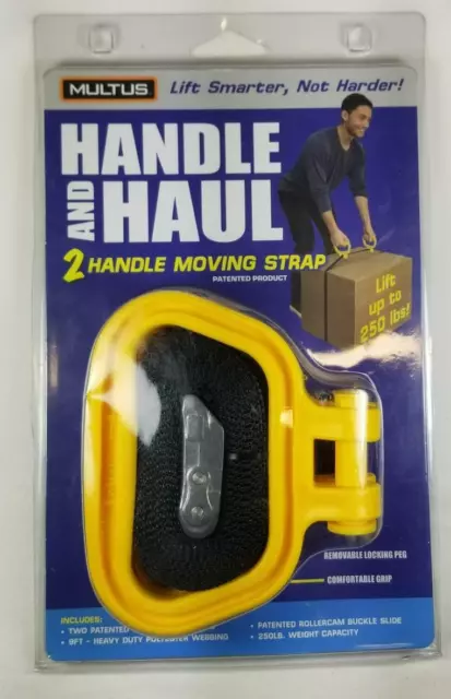 MULTUS HANDLE AND HAUL 2 Handle Convenient Moving 250lb Capacity Lift Strap