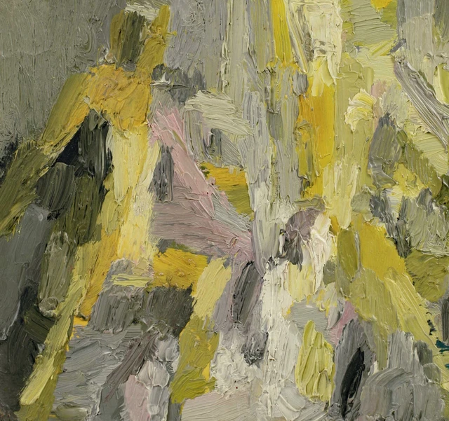 Verena Brixner 1930-2020 Pintura Al Óleo Composición 1955 Relieve Achill