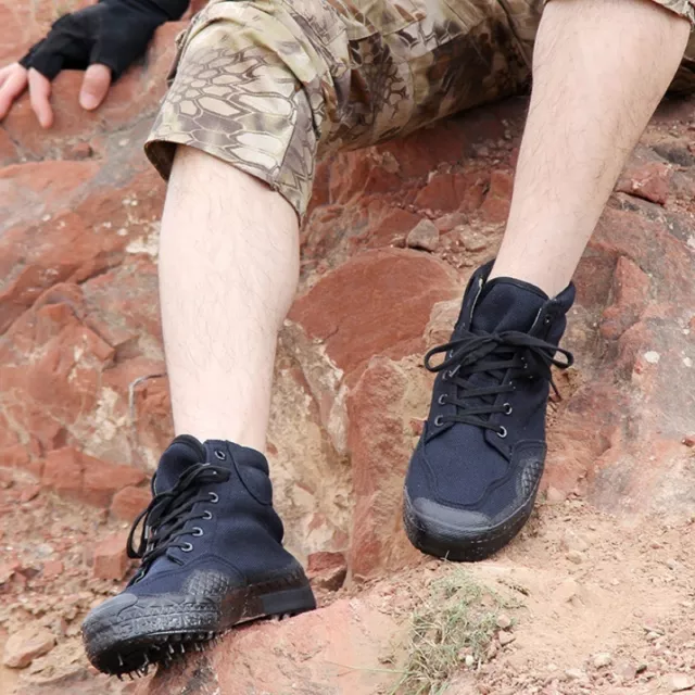 Army Black Boots Combat Soldier Jungle Training Military Tactical Security Shoes 2