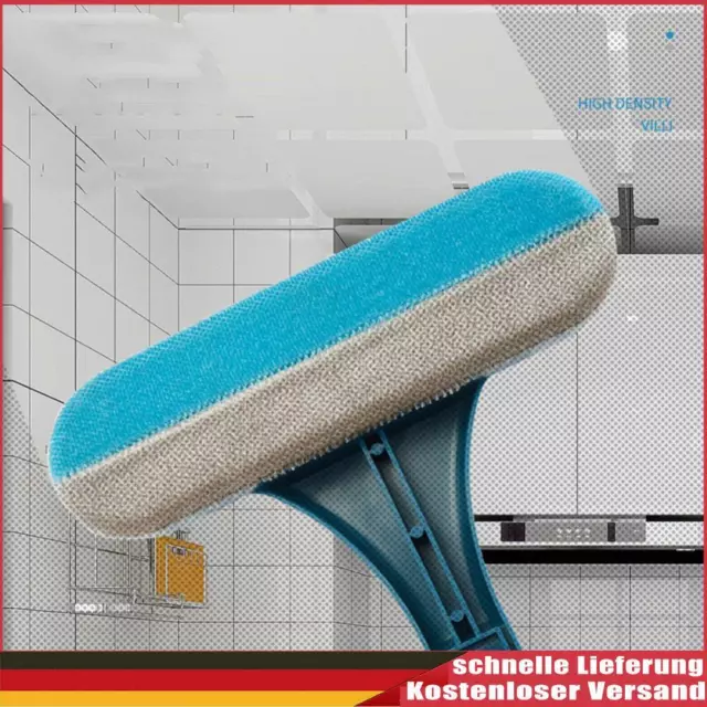 Cepillo de pantalla de ventana sofá alfombra de doble cara limpiador de polvo doméstico (azul)