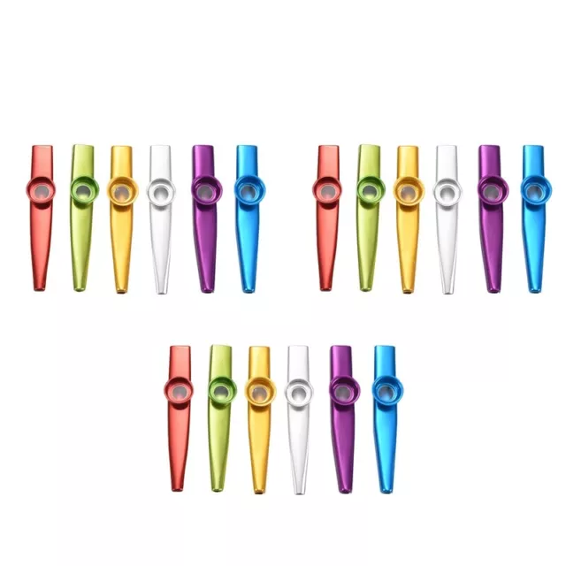 Set of 18 Colors Metal Kazoo Musical Instruments Good  for A4917